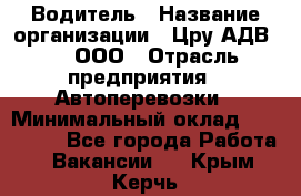 Водитель › Название организации ­ Цру АДВ777, ООО › Отрасль предприятия ­ Автоперевозки › Минимальный оклад ­ 110 000 - Все города Работа » Вакансии   . Крым,Керчь